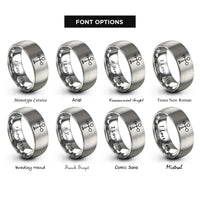 font options for inside engraving on silver anemometer cups rings