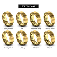 font options for inside engraving on gold angel heart rings