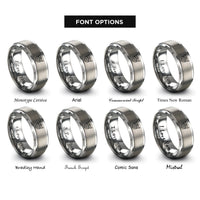 font options for inside engraving on grey angelic magic circle rings