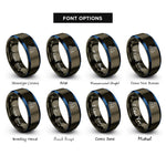 font options for inside engraving on gunmetal & blue angels landing zion rings