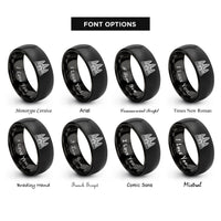 font options for inside engraving on black angkor wat rings