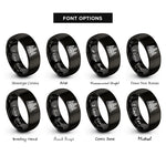 font options for inside engraving on black angkor wat rings