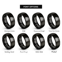font options for inside engraving on black angkor wat rings