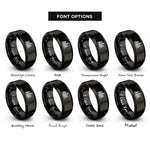 font options for inside engraving on black angkor wat rings