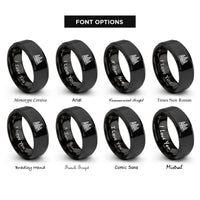 font options for inside engraving on black angkor wat rings