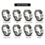 font options for inside engraving on grey angkor wat rings