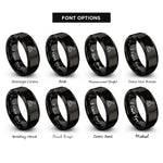 font options for inside engraving on black angle finder rings