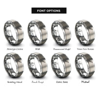 font options for inside engraving on silver angle grinder rings