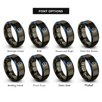 font options for inside engraving on gunmetal & blue anion icon rings