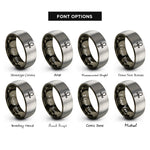 font options for inside engraving on gunmetal & grey ankh rings