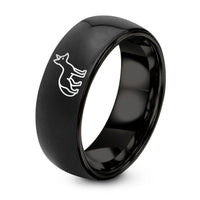 Anniversary Bands for Women – black tungsten desert fox ring