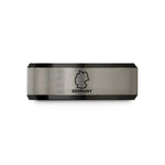 tungsten comfort fit band – black & gray tungsten germany wedding band