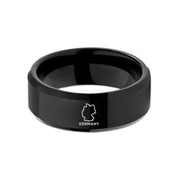 unisex tungsten carbide ring – black tungsten germany wedding band