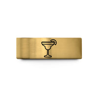 women's tungsten ring bands – gold tungsten margarita salt rim wedding band