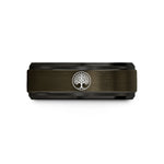 unique presents for her – gunmetal & black tungsten life circle wedding band