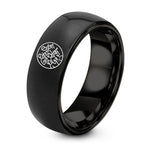 Anniversary for Her Gift – black tungsten string orchestra circle ring