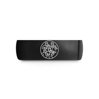 women's wedding band – black tungsten string orchestra circle wedding band