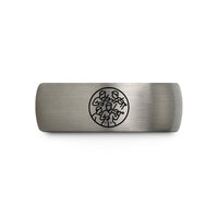 unique present for her – silver tungsten string orchestra circle wedding band