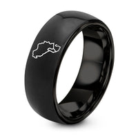 Anniversary Pottery Gifts for Her – black tungsten balkans ring