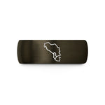 handmade clay presents woman – gunmetal & black tungsten balkans wedding band