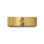 handmade presents for women – gold tungsten pregnancy silhouette wedding band