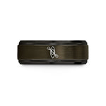 unique present ideas women – gunmetal & black tungsten whitewater kayak paddle wedding band