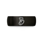 men's wedding band style – black tungsten belay device rope wedding band