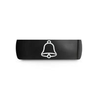 custom couple bands – black tungsten bell wedding band