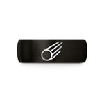 couples matching rings set – black tungsten comet wedding band