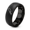 Nakiri Knife – Tungsten Wedding Band, 8 mm, Black Comfort-Fit Unisex