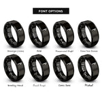 font options for inside engraving on black ansuz rings