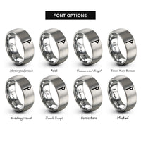 font options for inside engraving on silver ansuz rings