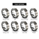 font options for inside engraving on grey ansuz rings