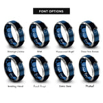 font options for inside engraving on blue & grey antarctica rings