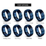 font options for inside engraving on blue antarctica rings
