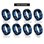 font options for inside engraving on blue antarctica rings