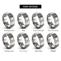 font options for inside engraving on grey antarctica rings