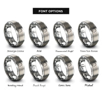 font options for inside engraving on gray antarctica rings