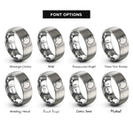 font options for inside engraving on gray antarctica rings