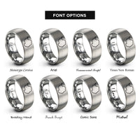 font options for inside engraving on gray antarctica rings