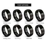 font options for inside engraving on black antelope rings