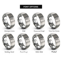 font options for inside engraving on grey antelope rings
