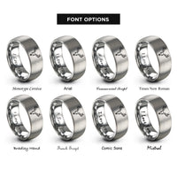 font options for inside engraving on gray antlers skull rings