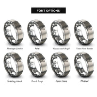 font options for inside engraving on silver antlers skull rings