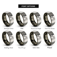 font options for inside engraving on gunmetal & grey antlers skull rings