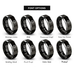 font options for inside engraving on black & gray aperture blades rings