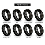 font options for inside engraving on black aperture shutter rings