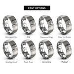 font options for inside engraving on gray appalachian ridge rings