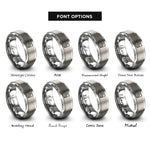 font options for inside engraving on gray appalachian ridge rings