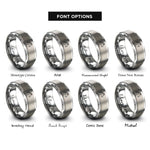font options for inside engraving on grey appaloosa rings